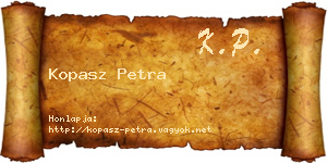 Kopasz Petra névjegykártya